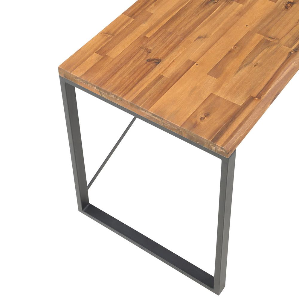 Start2Finish Concord live edge desk made of natural wood with a smooth, polished surface and sturdy supporting legs.