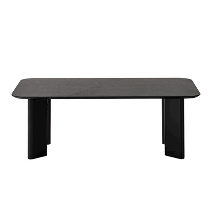 Modern black ash wood coffee table with rectangular shape by Start2Finish, featuring sleek and minimalist design.
