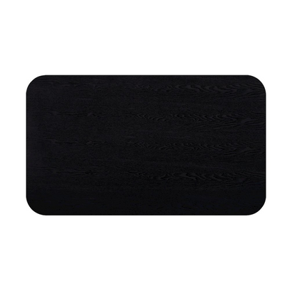Start2Finish Joss rectangular modern wood coffee table in black ash with sleek rectangular shape and contemporary design.