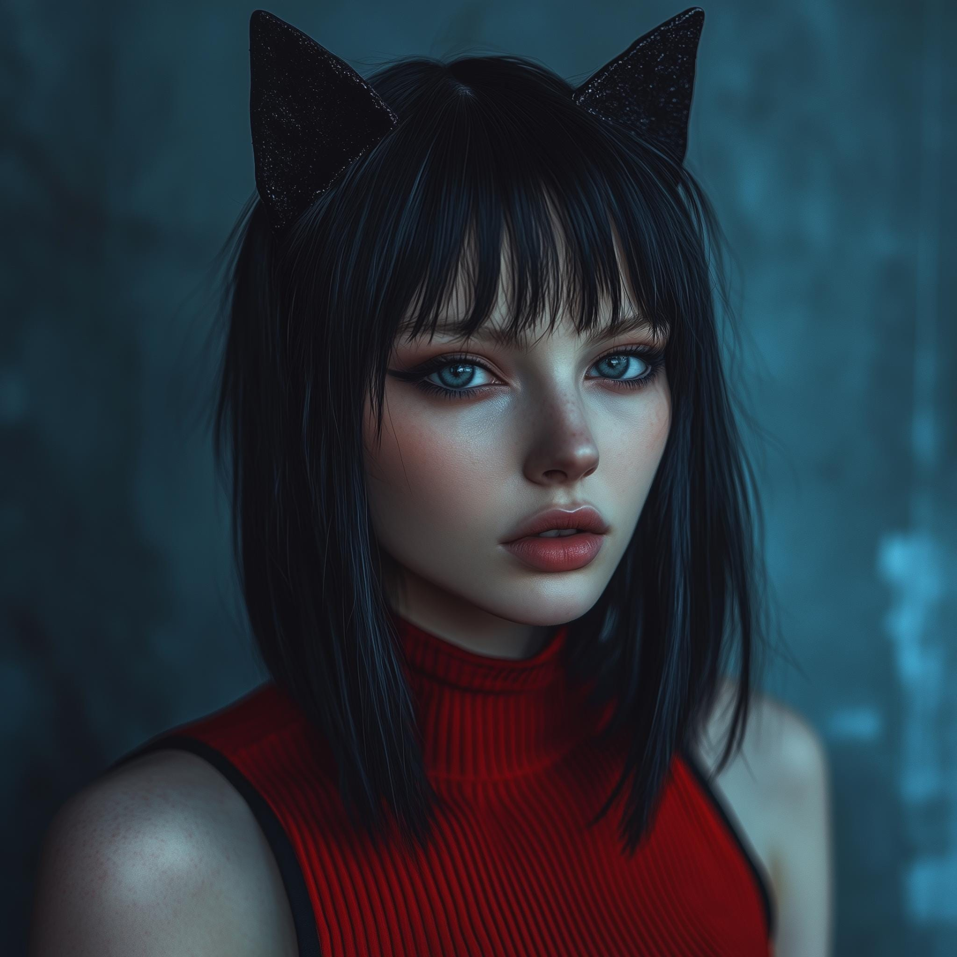 3D printed cat ears headpiece from Start2Finish, cosplay kitten ears costume accessory with realistic feline design and vibrant colors.
