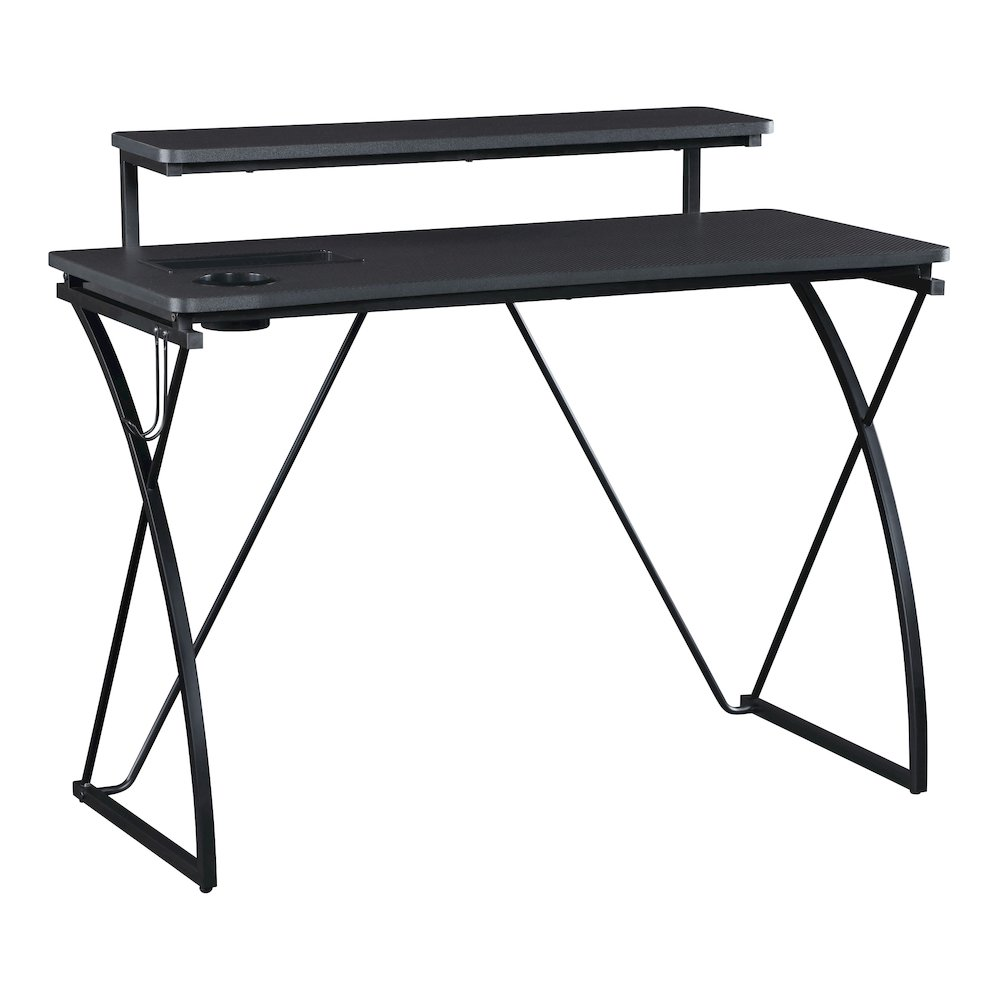 Start2Finish Biome 44-inch gaming desk with Bluetooth LED lights, featuring a spacious surface and modern furniture design.