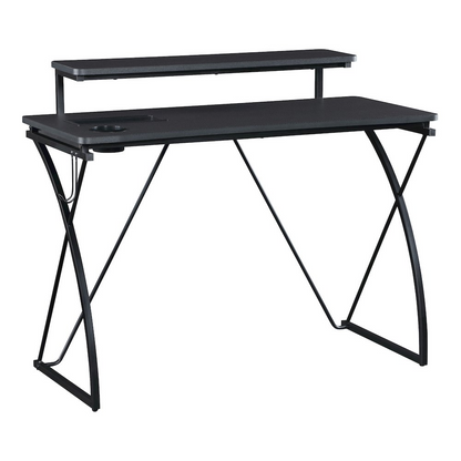 Start2Finish Biome 44-inch gaming desk with Bluetooth LED lights, featuring a spacious surface and modern furniture design.