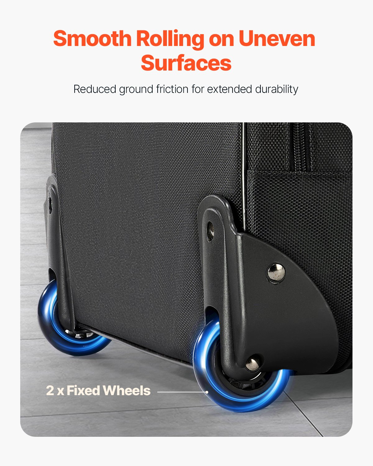 Start2Finish VEVOR rolling laptop bag with wheels, fits up to 15.6-inch laptops, black wheeled briefcase for work and travel.