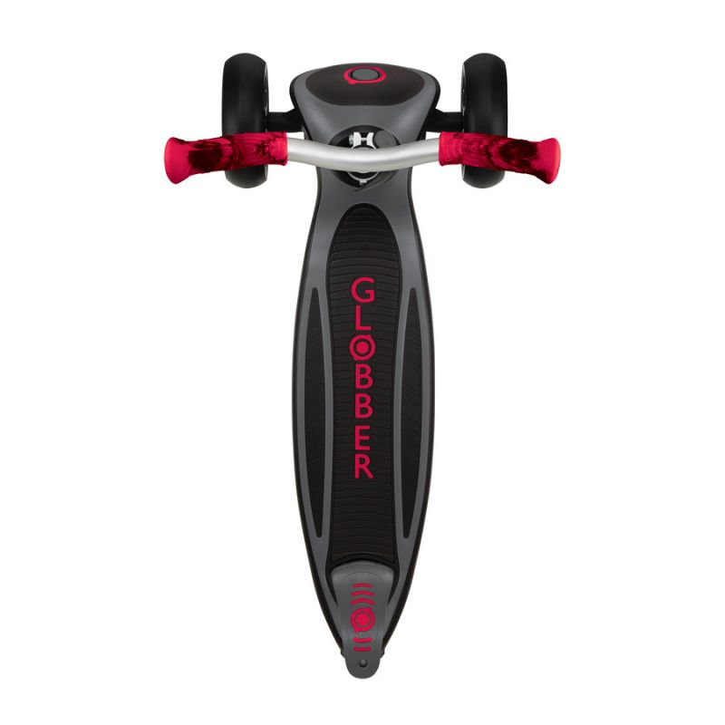 Start2Finish Globber Master Prime 3-Wheel Scooter in black with red accents, designed for kids&