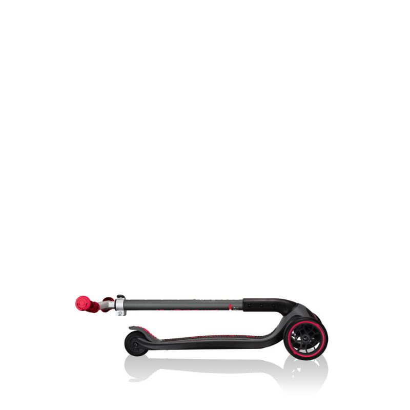 Start2Finish Globber Master Prime 3-wheel scooter in black with red accents, suitable for kids, featuring a sturdy design and easy-to-ride features.