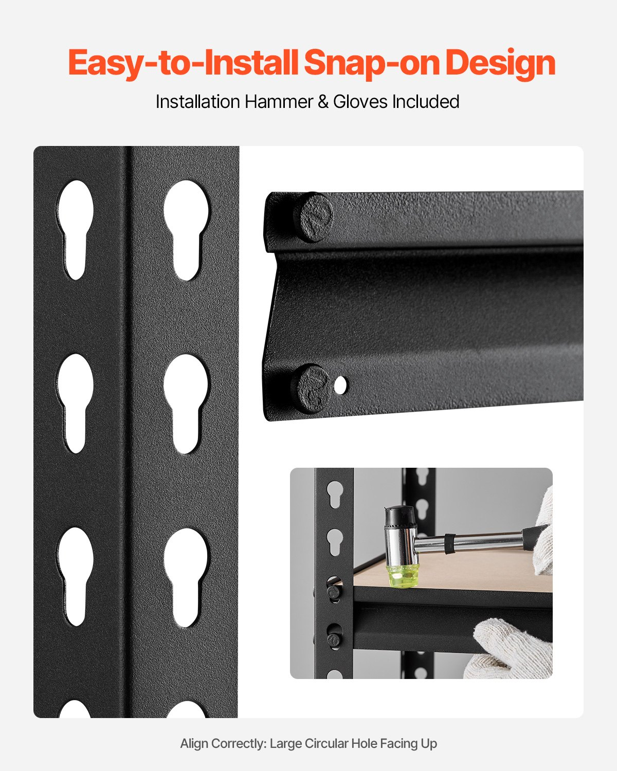 Start2Finish VEVOR 5-tier metal garage storage shelves with adjustable black steel shelves, 2000 lbs capacity, ideal for warehouse and basement.