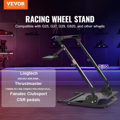 Start2Finish VEVOR G920 racing steering wheel stand with shifter mount, compatible with Logitech G27 G25 G29 gaming wheel and pedals