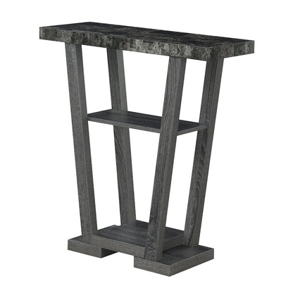Start2Finish Newport V console table with shelves, featuring a sleek wooden design and sturdy metal frame, ideal for entryways or living rooms.