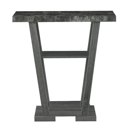 Start2Finish Newport V Console Table with shelves, showcasing a modern wooden design with open storage compartments.