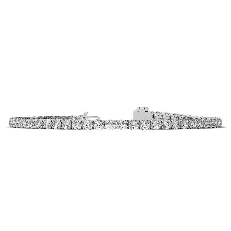 Start2Finish 3.00 CTW lab-grown diamond tennis bracelet in 14K yellow or white gold with G/VS clarity, featuring sparkling diamonds.