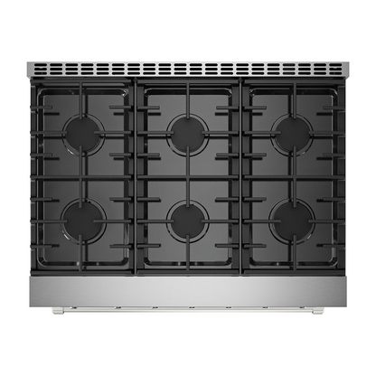 Empava 36-inch pro-style slide-in gas range with single oven, stainless steel, and four burners for modern kitchen appliances.
