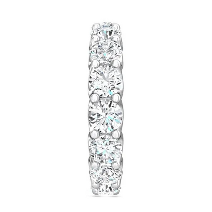 Start2Finish 4.00 CTW lab-grown diamond eternity band ring in U-prong setting with G/VS clarity in 14K white or yellow gold jewelry