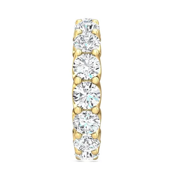 4.00 CTW AGI certified lab-grown diamond eternity band ring in U-prong setting, G/VS clarity, available in 14K white or yellow gold