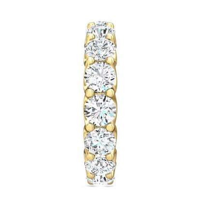 4.00 CTW AGI certified lab-grown diamond eternity band ring in U-prong setting, G/VS clarity, available in 14K white or yellow gold
