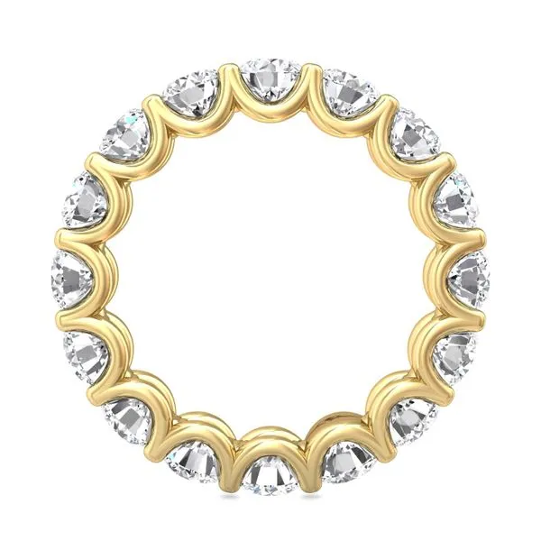 Start2Finish 4.00 CTW lab-grown diamond eternity band ring in U-prong setting, G/VS clarity, in 14K white or yellow gold