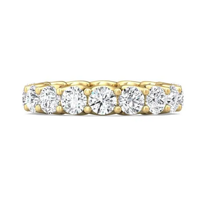 Start2Finish 4.00 CTW lab-grown diamond eternity band ring in U-prong setting, G/VS clarity, in 14K white or yellow gold.
