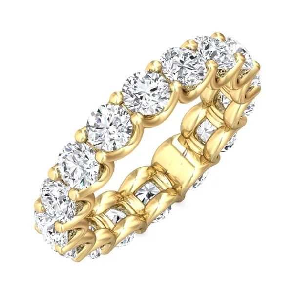 Start2Finish 4.00 CTW lab-grown diamond eternity band ring in U-prong setting, G/VS clarity, in 14K white or yellow gold