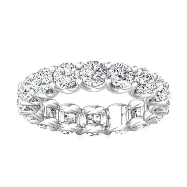 Start2Finish 4.00 CTW lab-grown diamond eternity band ring in U-prong setting, G/VS clarity, in 14K white or yellow gold.