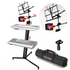 Start2Finish 5 Core keyboard stand with two tiers, heavy-duty aluminum frame for 61, 76, or 88 key musical keyboards.
