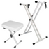 Start2Finish 5-core keyboard stand and padded musician chair set with adjustable piano bench for musical instrument setup.
