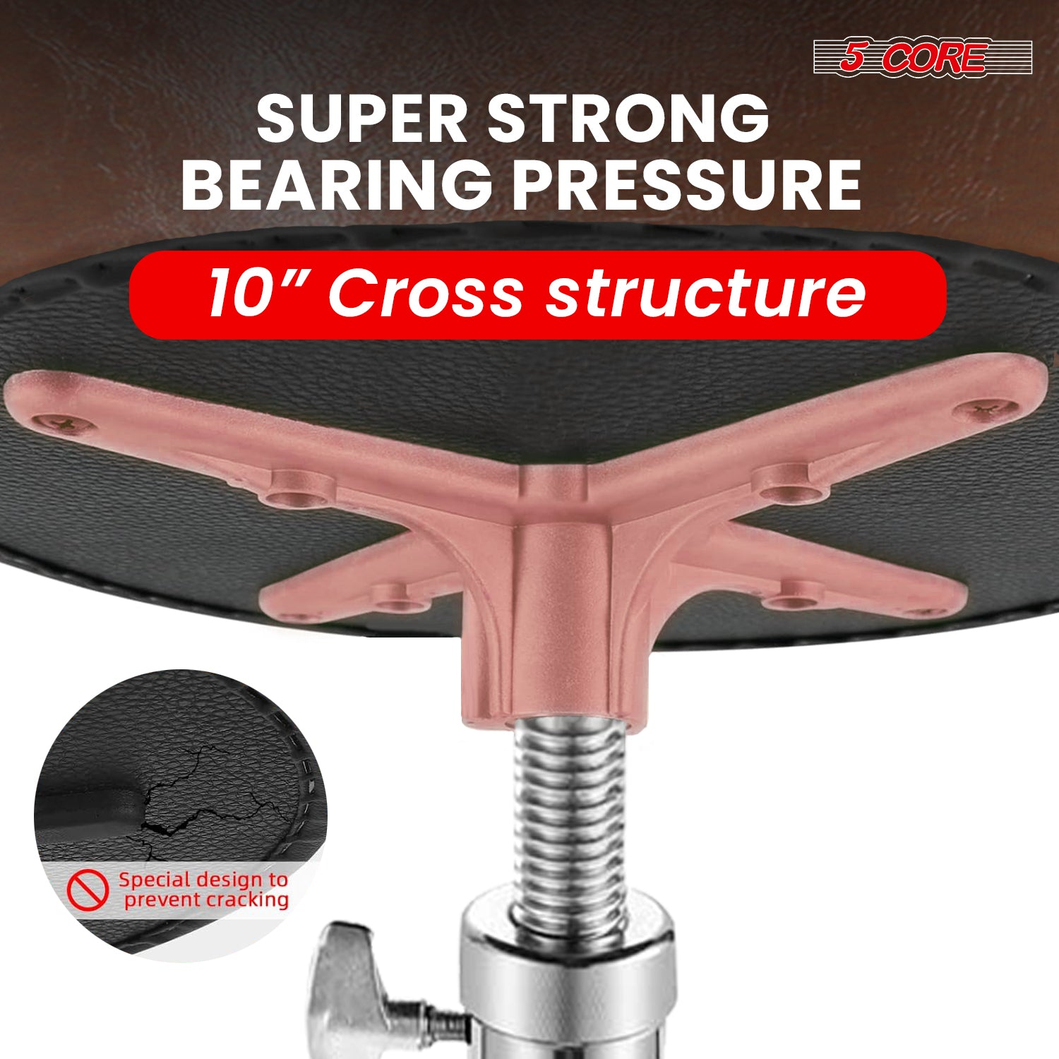 Start2Finish 5 Core Drum Throne with 4-inch padded saddle seat, heavy-duty adjustable drumming chair for musicians.