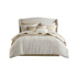 Ivory Royce luxury jacquard comforter set with matching pillow shams, featuring intricate woven patterns, from Start2Finish.