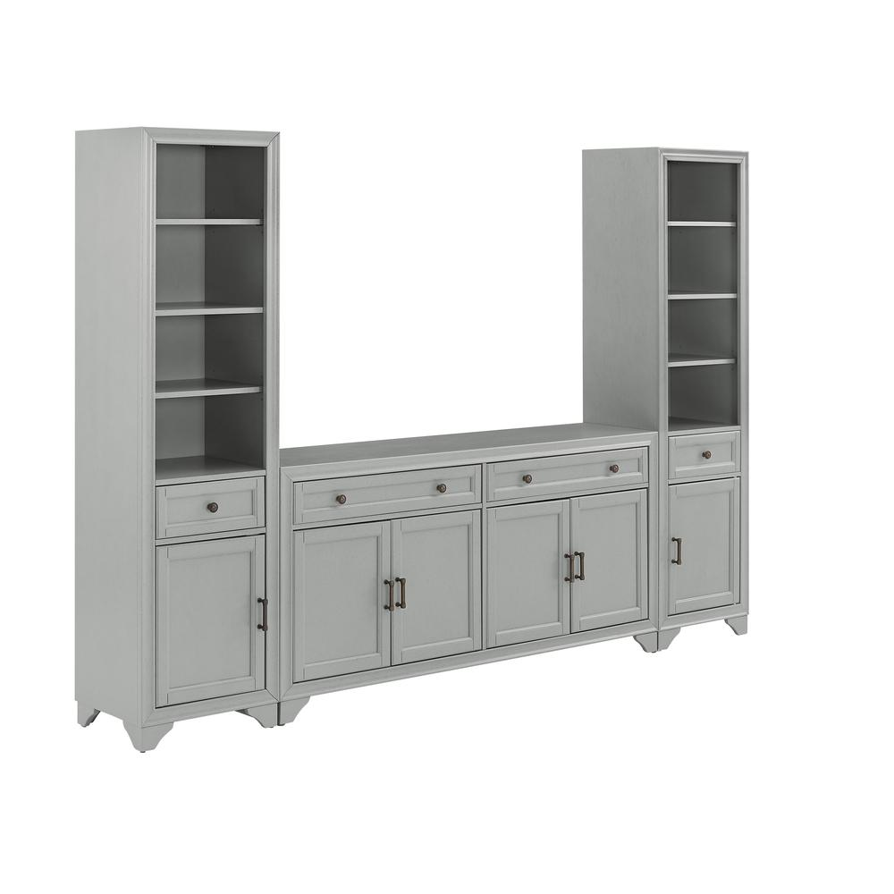 Start2Finish Tara 3-piece sideboard and bookcase set featuring a modern sideboard and two matching bookcases with sleek design.