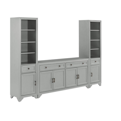 Start2Finish Tara 3-piece sideboard and bookcase set featuring a modern sideboard and two matching bookcases with sleek design.