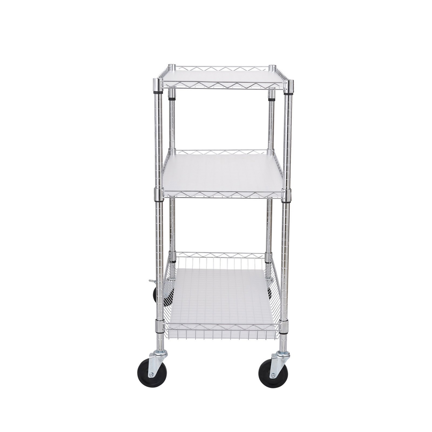 Start2Finish VEVOR kitchen utility cart with 3 wire tiers, steel frame, curved handle, hooks, and 661lbs capacity for indoor and outdoor use.