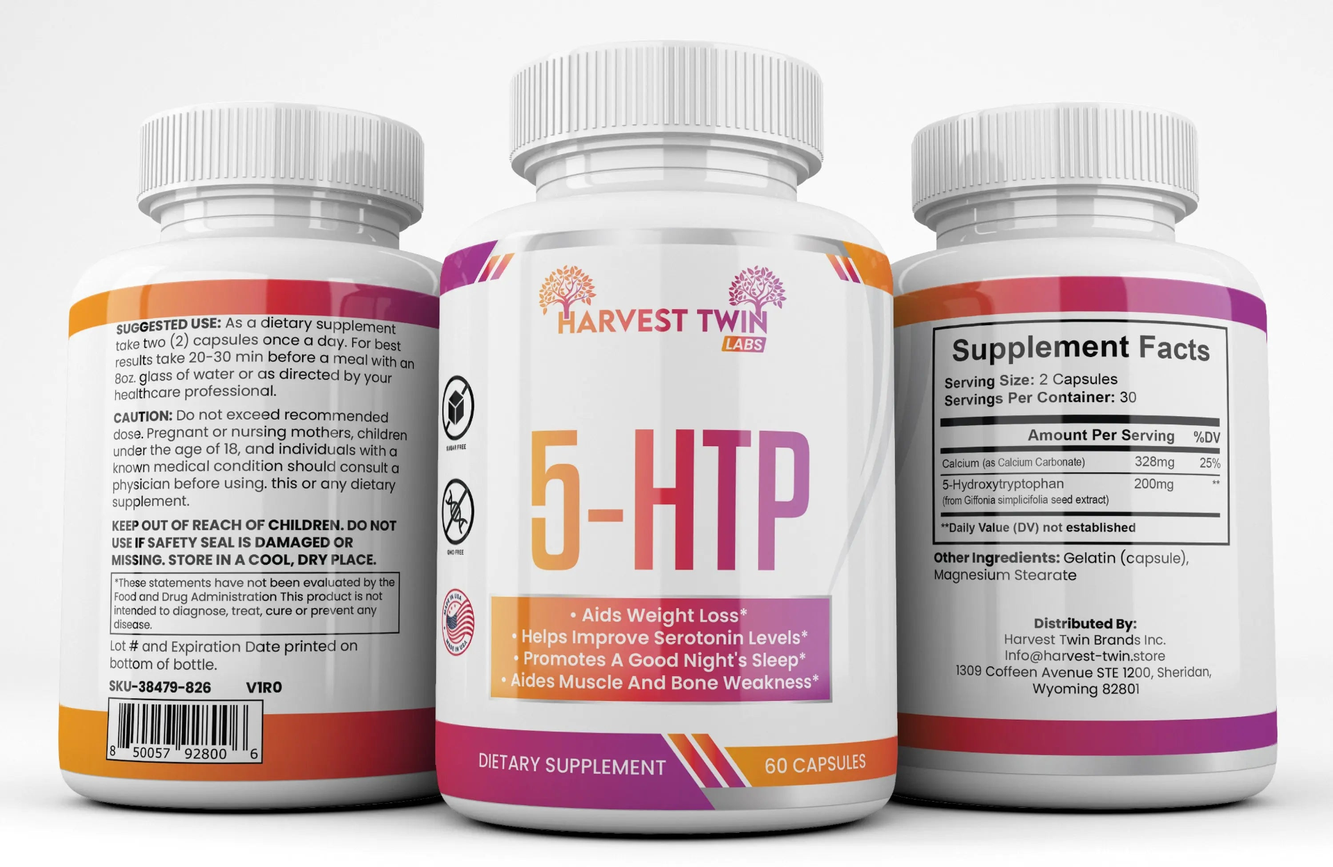 Start2Finish 5-HTP mood enhancer supplement bottle with capsules, designed to boost serotonin levels naturally.