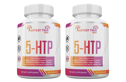 Start2Finish 5-HTP mood enhancer supplement bottle with capsules for increased serotonin levels, shown in a close-up image.