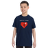Start2Finish 8-bit Heart t-shirt featuring pixelated coin graphics, casual apparel for gaming and retro style enthusiasts.