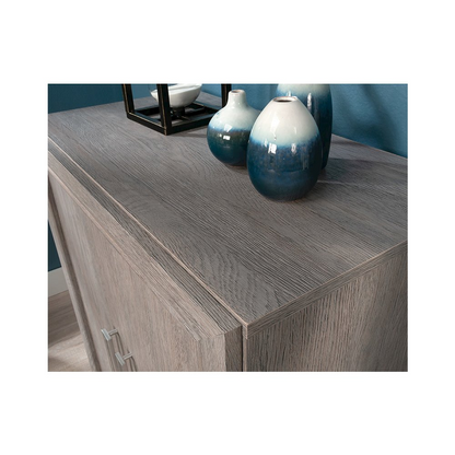 Hayes Garden Storage Cabinet in Ashen Oak finish by Start2Finish, with double doors and a sturdy wooden design for outdoor storage.