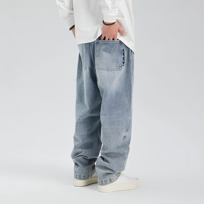 Carmine Juneberry UrbanFade™ Retro Distressed Washed Jeans, casual denim pants with a vintage, worn-in look and distressed details.