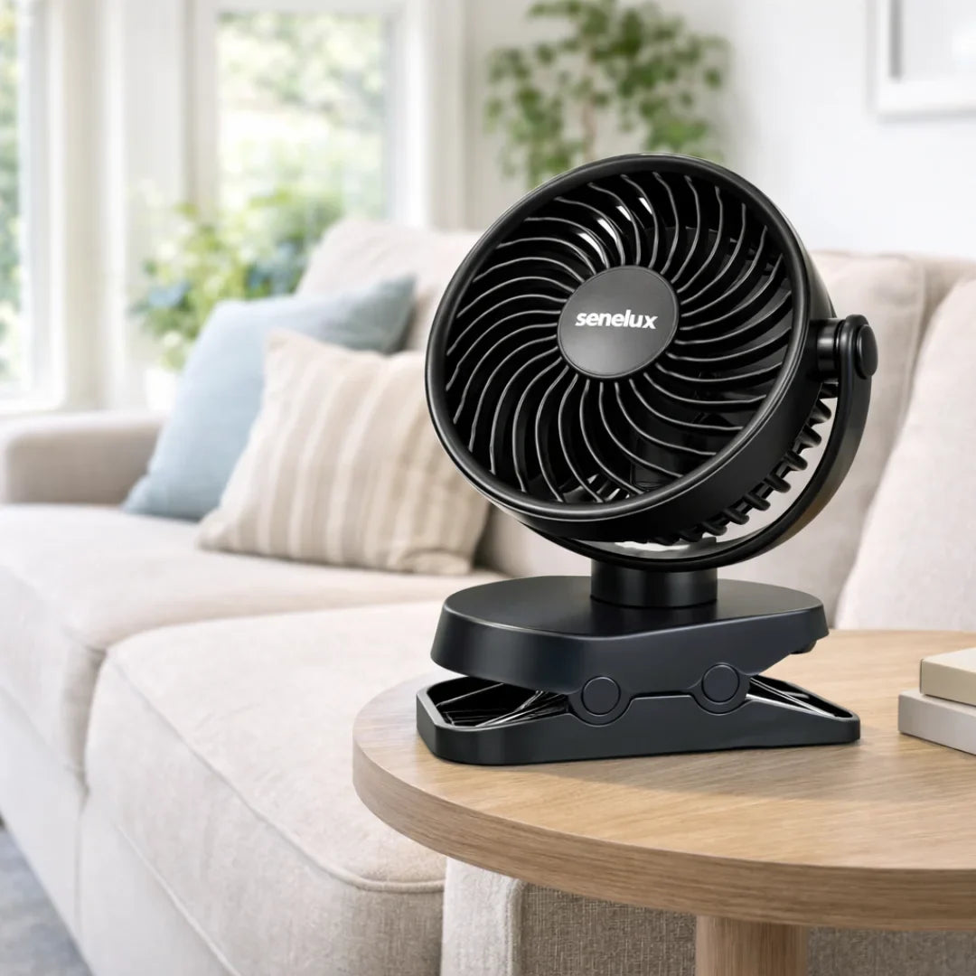 Senelux 5" Wireless Clip-On Fan