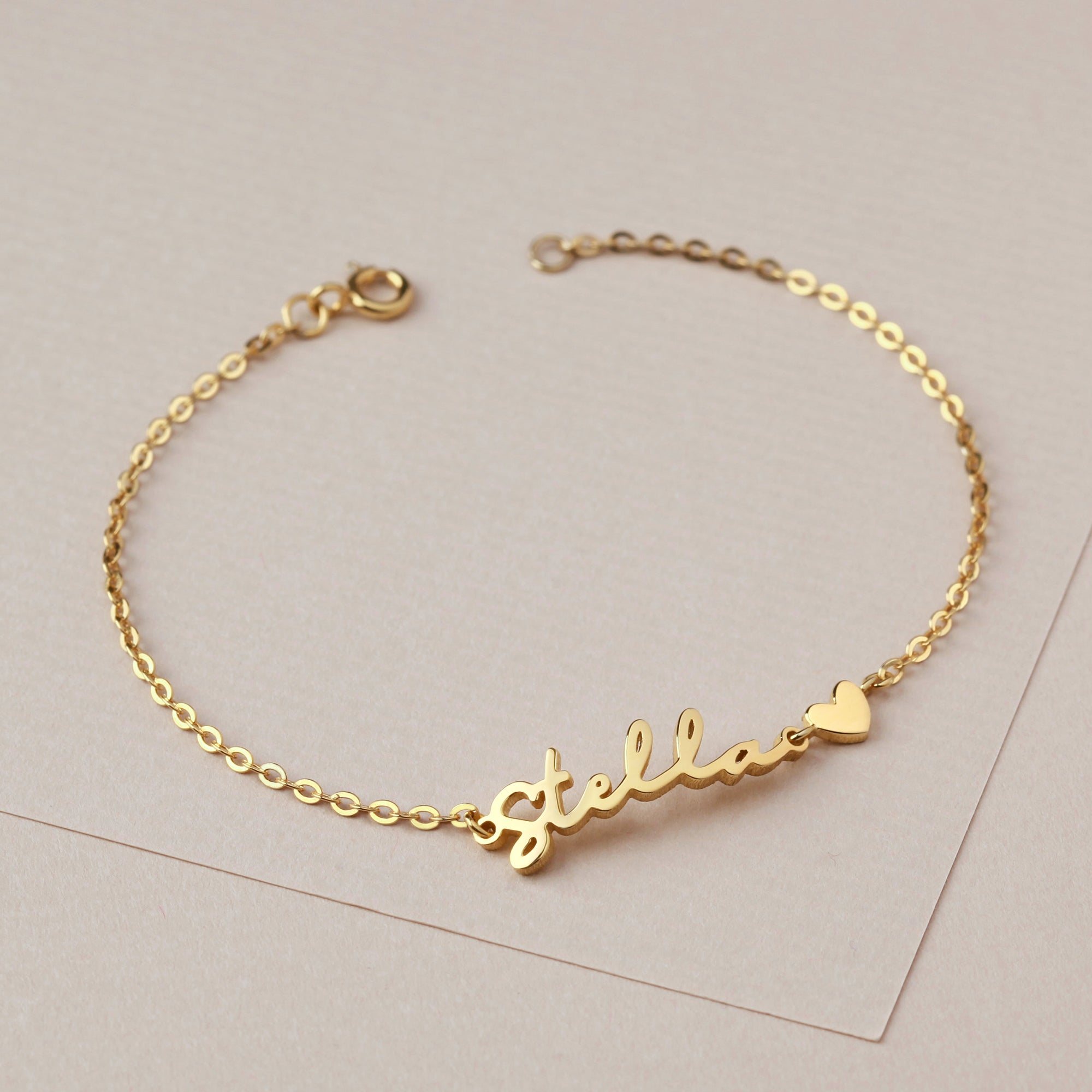 Green Millie custom name bracelet for teenage girls, personalized jewelry with engraved name, stylish gift for her.