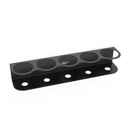 Crimson Astraeus 5-bottle spray bottle holder for organization, showcasing the sleek, durable plastic design with five accessible slots.
