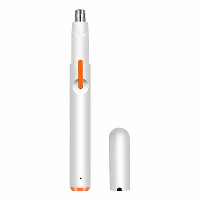 Salmon Lucky vanity hair trimmer for ears and nose, compact tech accessory with precision blades for grooming.