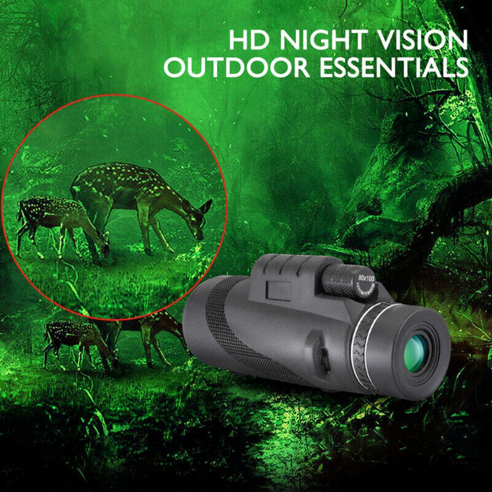 Yellow Pandora HD monocular tripod for smartphones, compact mobile and laptop accessory with adjustable support for stable viewing.