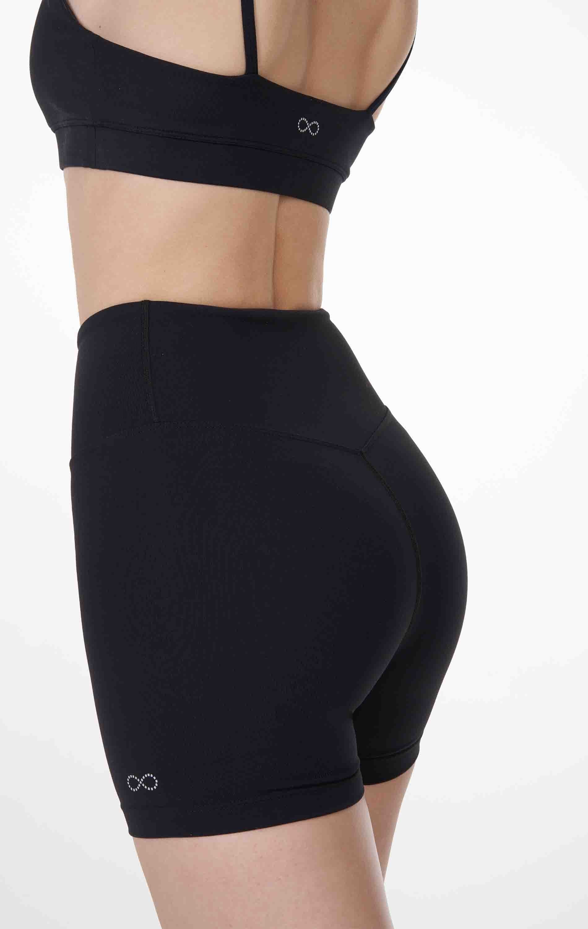 Lemon Molly Hybrid Cloudlux Shorts High Waist in stone grey, tight fit women&