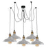 Sangria Angel Industrial Spider Adjustable Multi-Arm Pendant Light with five arms and E27 bulbs, modern lighting fixture.