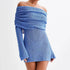 Off-shoulder knit bodycon dress by Carmine Juneberry, in 25th Edition, featuring a fitted silhouette and stylish design.