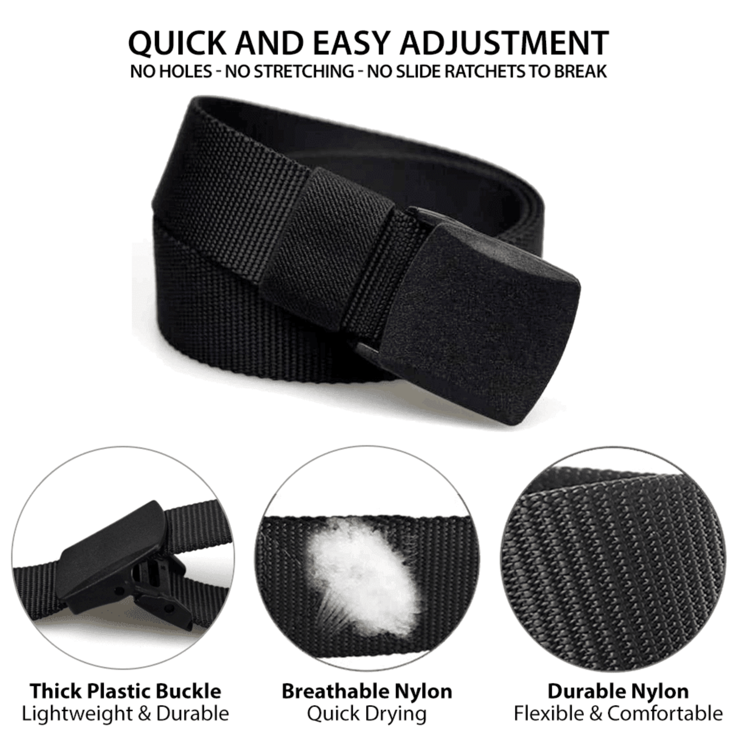 Black Lavender XGear tactical nylon belt with adjustable strap and plastic buckle, suitable for outdoor and tactical use.