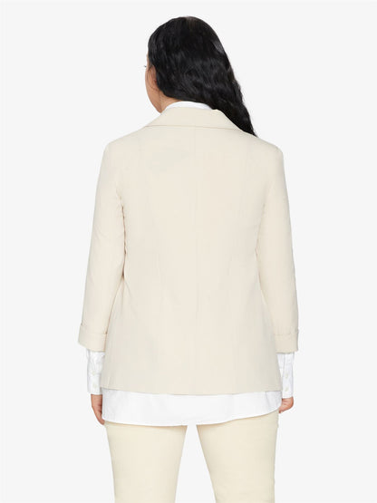 Rose Eleusis edge-to-edge blazer in a tailored jacket style with a sleek, modern design and structured fit.
