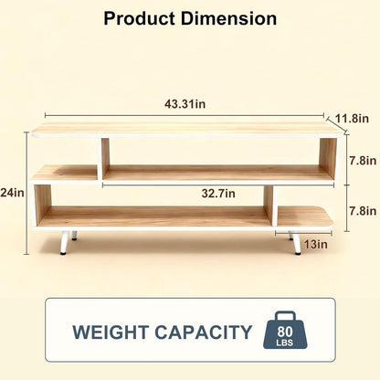 Walnut Finish 65 Inch TV Stand With Storage Cabinet Solutions