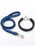 Pear Daisy braided rope pet leash with metal clasp, durable and stylish for walking dogs in a home and garden setting.