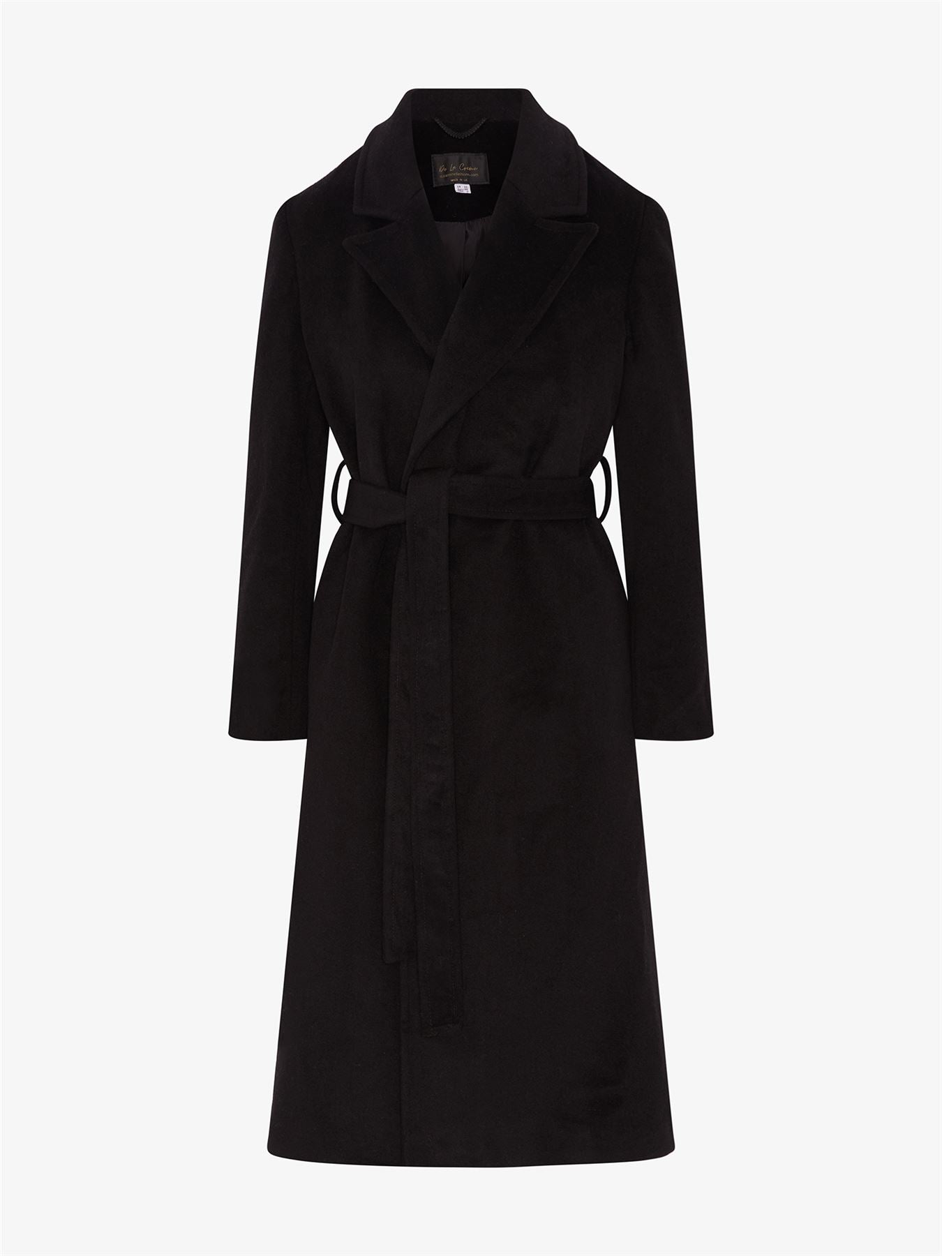 Rose Eleusis belted longline duster coat, stylish jacket with belt and long silhouette, perfect for layered winter fashion.