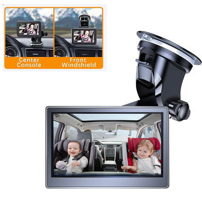 Maroon Asteria infrared night vision rearview mirror for cars, designed for infants and baby safety during night driving.