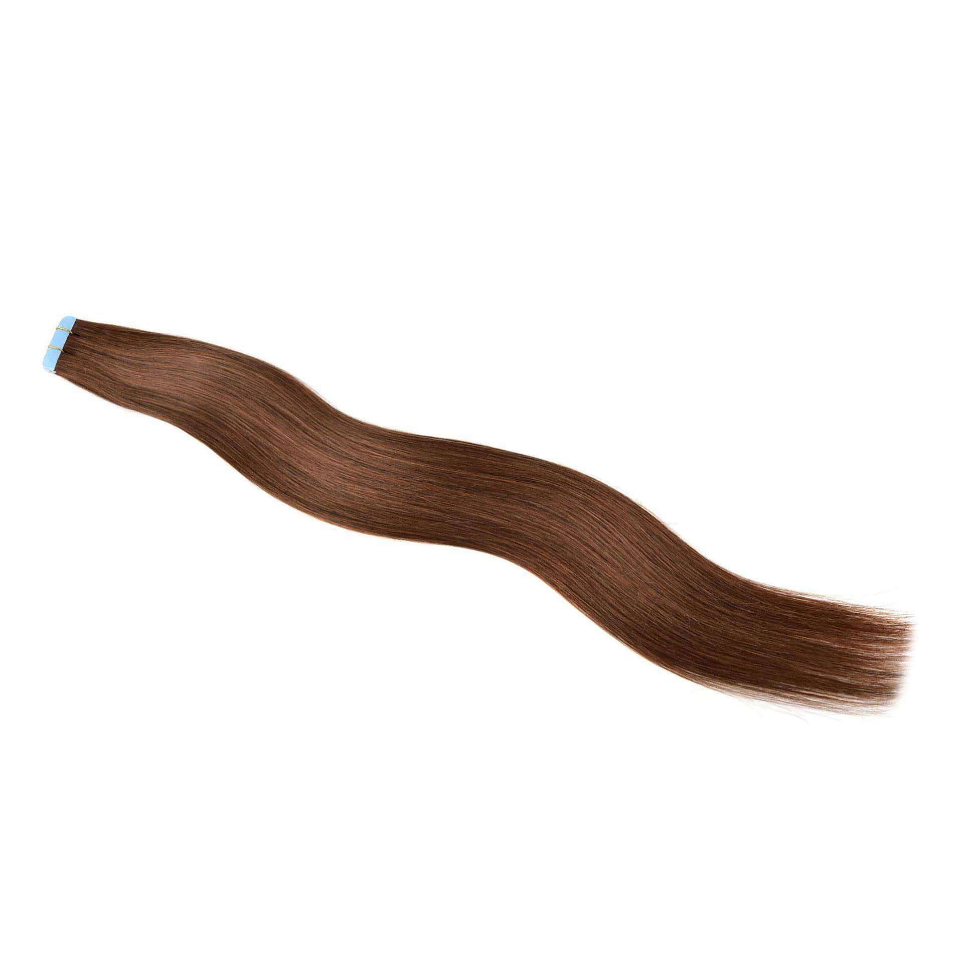 Invisible hair extensions for female wigs, Carmine Juneberry brand, showcasing seamless, natural-looking hair enhancement.