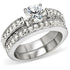 Rhodium brass ring with AAA grade clear cubic zirconia, jewelry and watches by Turquoise Tiger, close-up of the ring design.